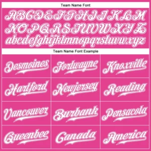 Custom Pink Baseball Jersey with White - Image 2