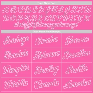 Custom Pink Baseball Jersey with White - Image 3