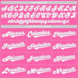 Custom Pink Baseball Jersey with White - Image 3