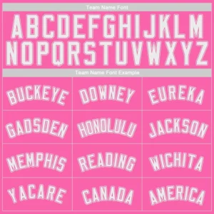 Custom Pink Baseball Jersey with White - Image 3