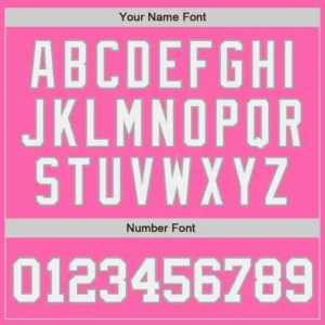 Custom Pink Baseball Jersey with White-Gray - Image 3