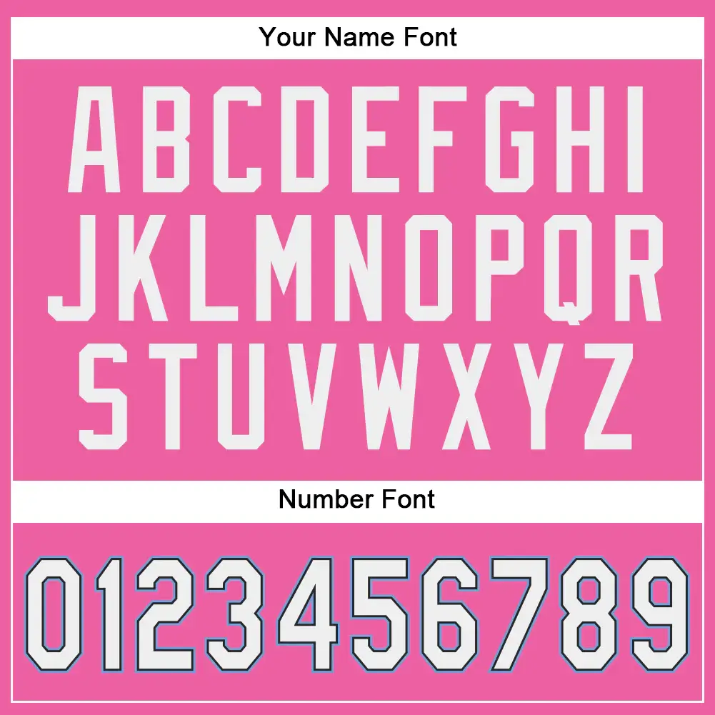 Custom Pink Baseball Jersey with White-Light Blue - Image 3
