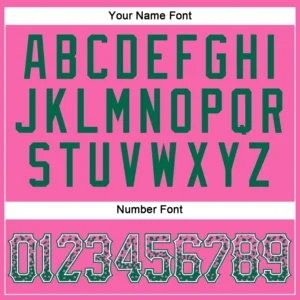 Custom Pink Drift Fashion Baseball Jersey with Kelly Green-White - Image 3