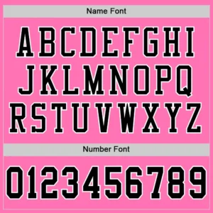 Custom Pink Mesh Football Jersey with Black - Image 3