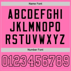 Custom Pink Mesh Football Jersey with Black - Image 3