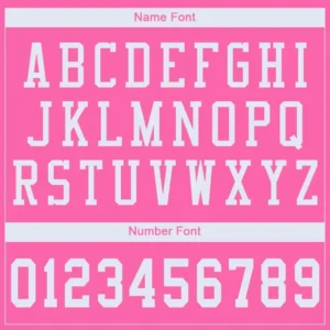 Custom Pink Mesh Football Jersey with White - Image 2