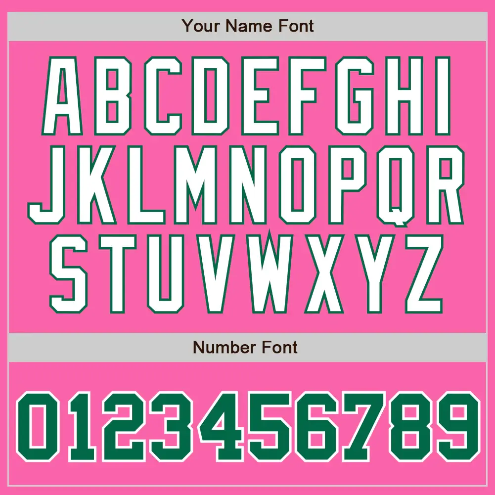 Custom Pink Pinstripe Baseball Jersey with Kelly Green-White - Image 2