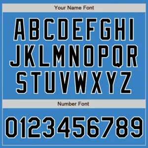 Custom Powder Blue Baseball Jersey with Black-White - Image 3