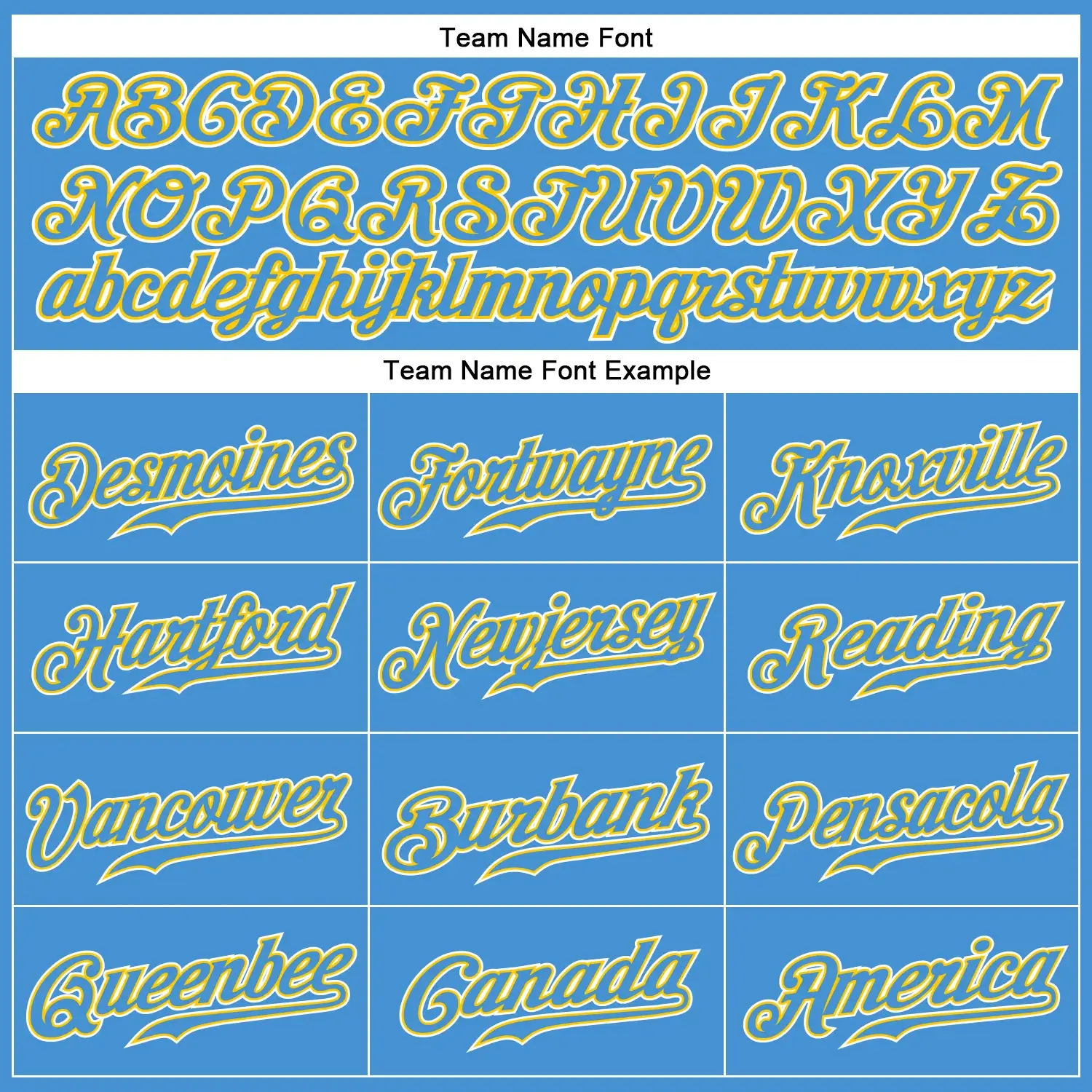 Custom Powder Blue Baseball Jersey with Gold-White - Image 3