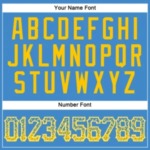 Custom Powder Blue Drift Fashion Baseball Jersey with Gold-White - Image 3
