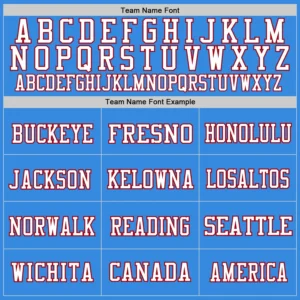 Custom Powder Blue Mesh Football Jersey with Red-White - Image 2