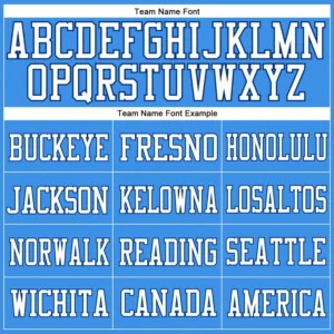 Custom Powder Blue Mesh Football Jersey with Royal-White - Image 2