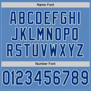 Custom Powder Blue Mesh Football Jersey with Royal-White - Image 3