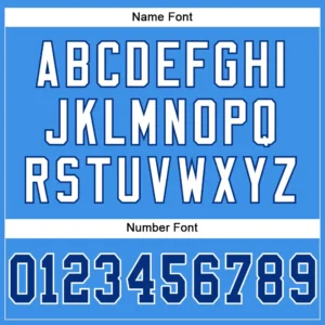 Custom Powder Blue Mesh Football Jersey with Royal-White - Image 3
