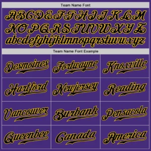 Custom Purple Baseball Jersey with Black-Gold - Image 2