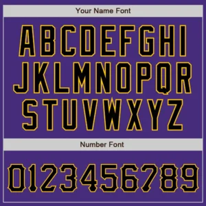 Custom Purple Baseball Jersey with Black-Gold - Image 3