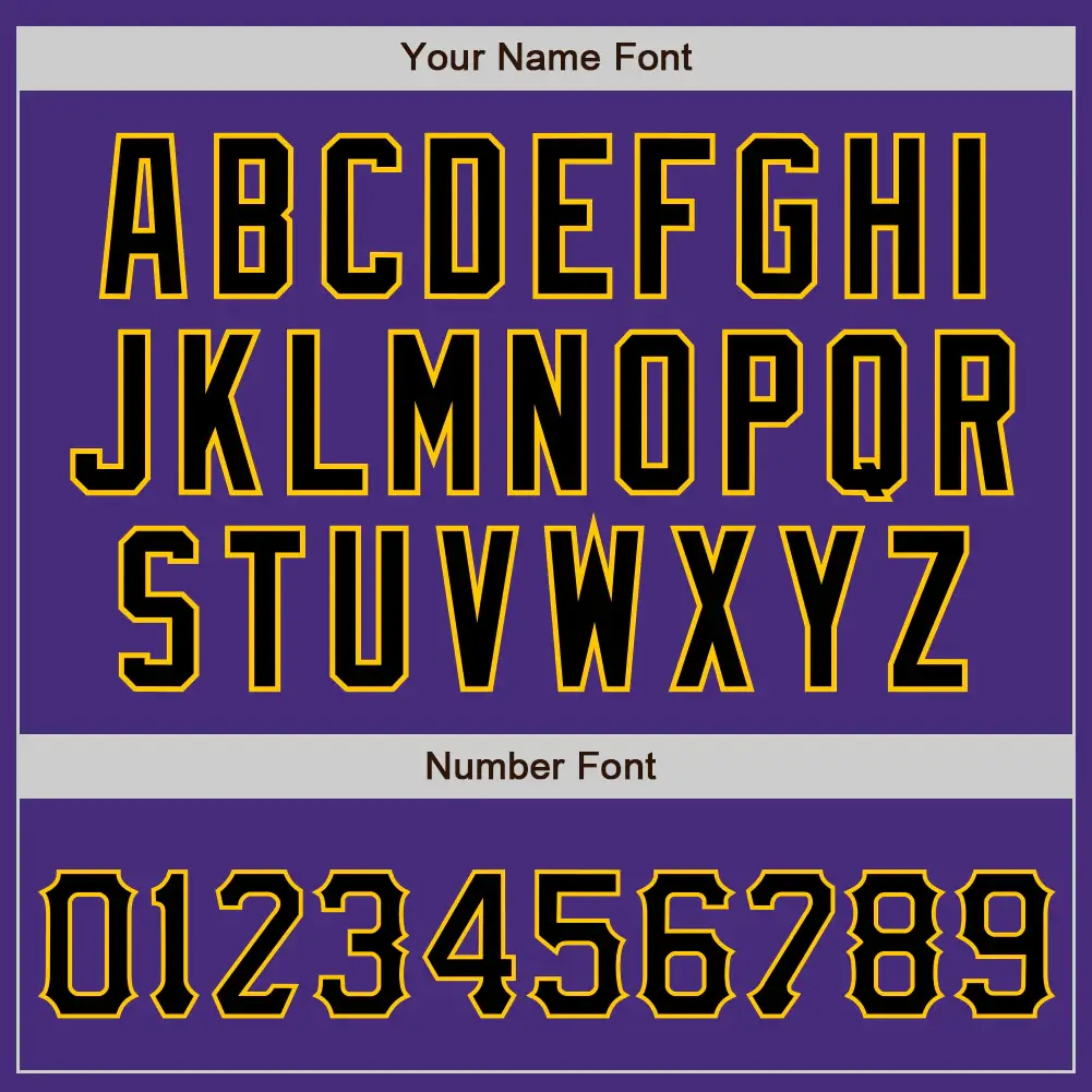 Custom Purple Baseball Jersey with Black-Gold - Image 3