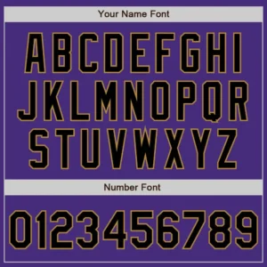 Custom Purple Baseball Jersey with Black-Old Gold - Image 3
