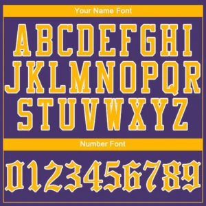 Custom Purple Baseball Jersey with Gold-White - Image 2