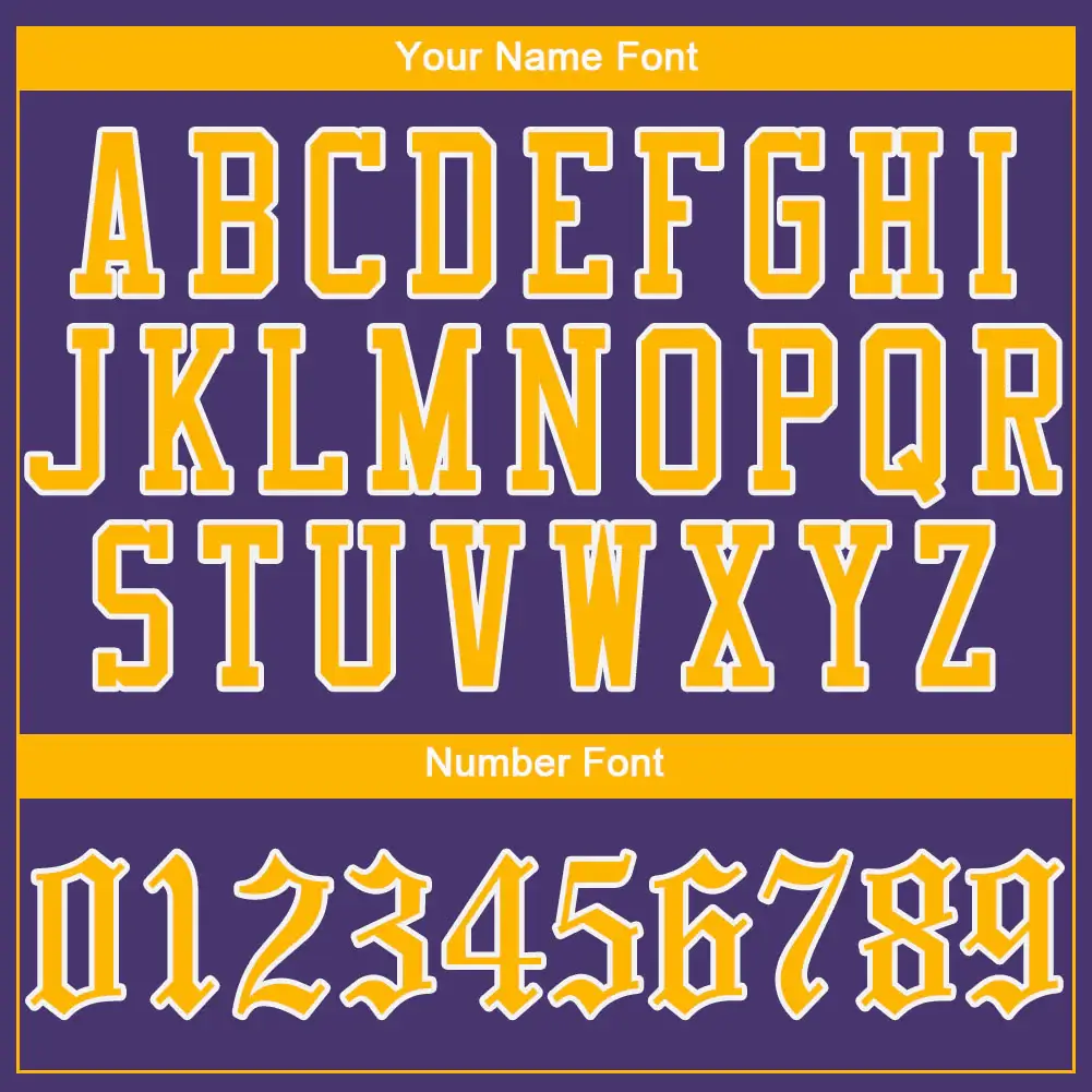 Custom Purple Baseball Jersey with Gold-White - Image 2