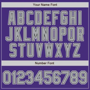 Custom Purple Baseball Jersey with Gray-Black - Image 2