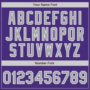 Custom Purple Baseball Jersey with Gray-White - Image 3