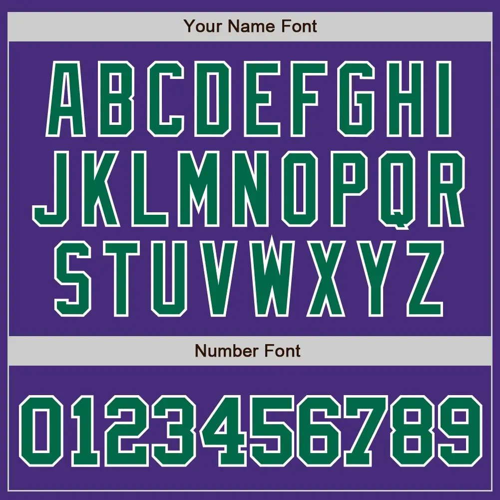 Custom Purple Baseball Jersey with Kelly Green-White - Image 2