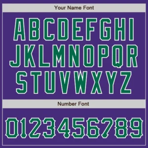 Custom Purple Baseball Jersey with Kelly Green-White - Image 3