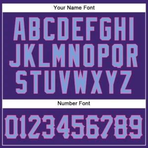 Custom Purple Baseball Jersey with Light Blue-Pink - Image 3
