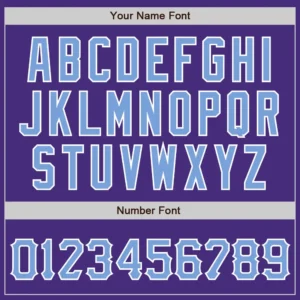 Custom Purple Baseball Jersey with Light Blue-White - Image 3