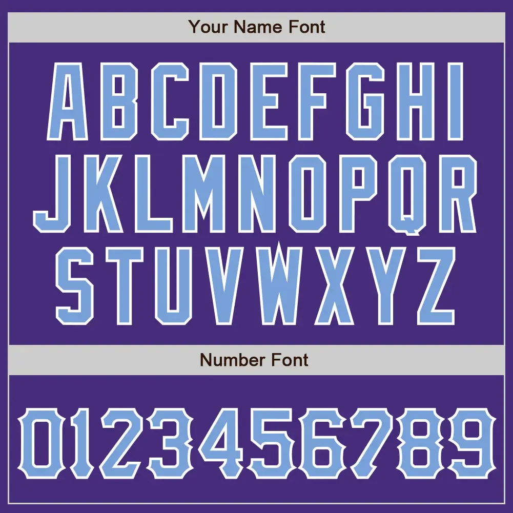 Custom Purple Baseball Jersey with Light Blue-White - Image 3