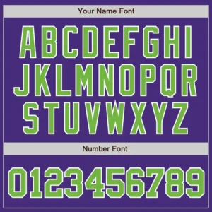 Custom Purple Baseball Jersey with Neon Green-White - Image 2