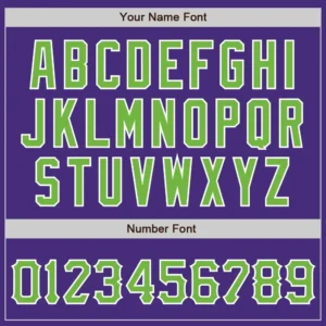 Custom Purple Baseball Jersey with Neon Green-White - Image 3