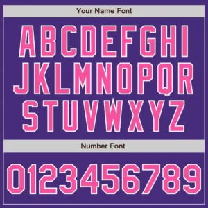 Custom Purple Baseball Jersey with Pink-White - Image 3