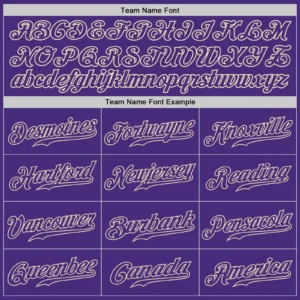 Custom Purple Baseball Jersey with Purple-Cream - Image 2
