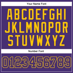Custom Purple Baseball Jersey with Purple-Gold - Image 3