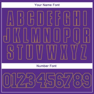 Custom Purple Baseball Jersey with Purple-Old Gold - Image 3