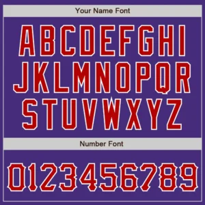 Custom Purple Baseball Jersey with Red-White - Image 3