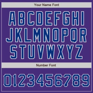 Custom Purple Baseball Jersey with Royal-White - Image 3