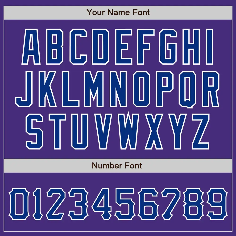 Custom Purple Baseball Jersey with Royal-White - Image 3
