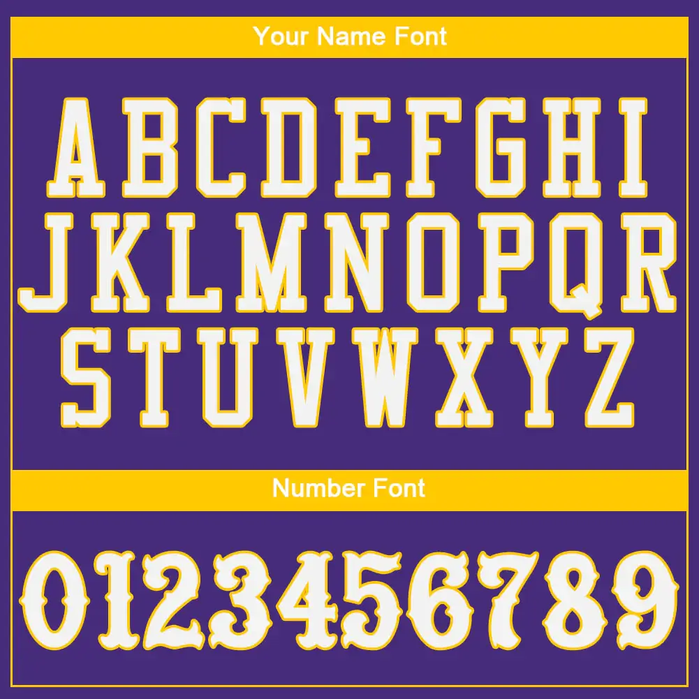 Custom Purple Baseball Jersey with White-Gold - Image 2