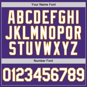Custom Purple Baseball Jersey with White-Gold - Image 2