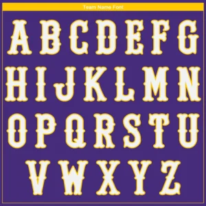 Custom Purple Baseball Jersey with White-Gold - Image 3
