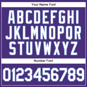 Custom Purple Baseball Jersey with White-Light Blue - Image 3
