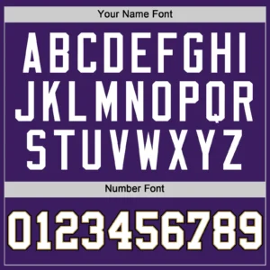 Custom Purple Baseball Jersey with White-Old Gold - Image 2