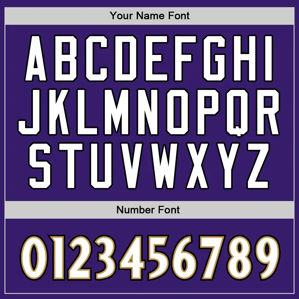 Custom Purple Baseball Jersey with White-Old Gold - Image 3