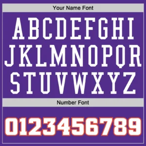 Custom Purple Baseball Jersey with White-Orange - Image 3