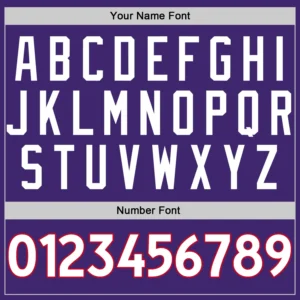 Custom Purple Baseball Jersey with White-Red - Image 3