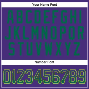 Custom Purple Drift Fashion Baseball Jersey with Kelly Green-Gold - Image 3