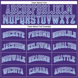 Custom Purple Drift Fashion Baseball Jersey with Ligth Blue-White - Image 2
